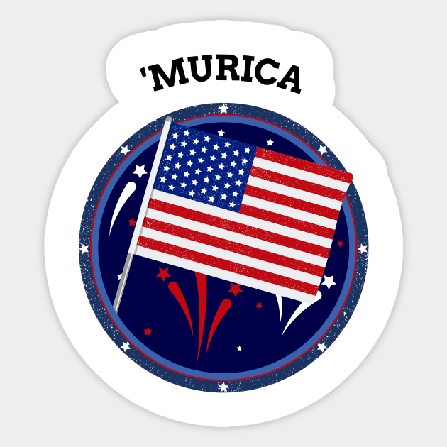 'Murica Sticker by Evlar